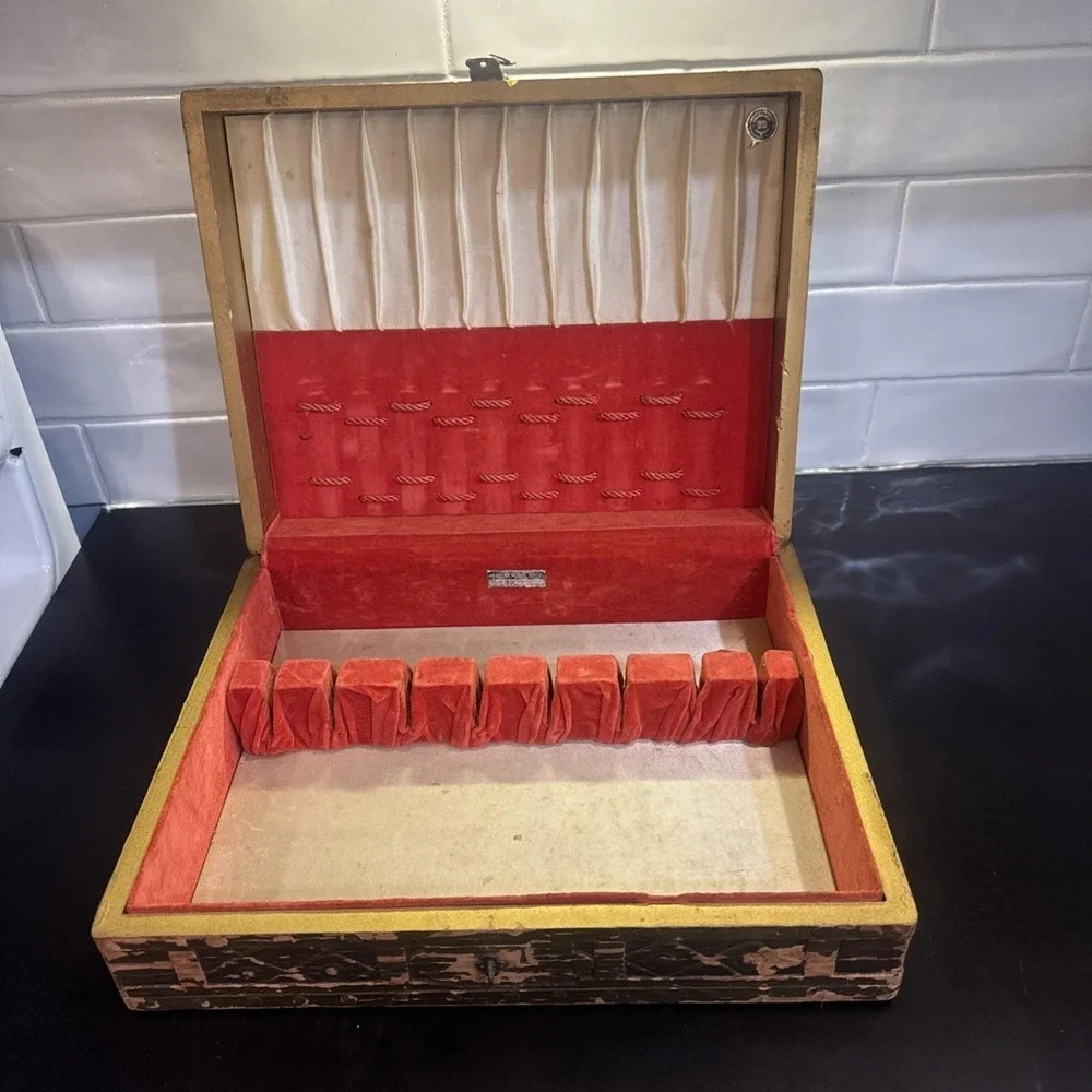 1847 Rogers Bros this wooden